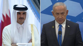 رئيس وزراء اسرائيل نتنياهو وأمير قطر تميم بن حمد آل ثاني