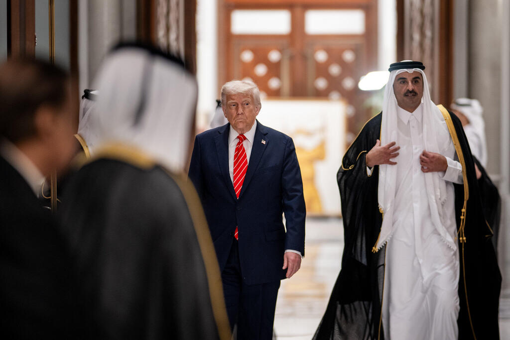 الرئيس دونالد ترامب مع أمير قطر الشيخ تميم بن حمد آل ثاني