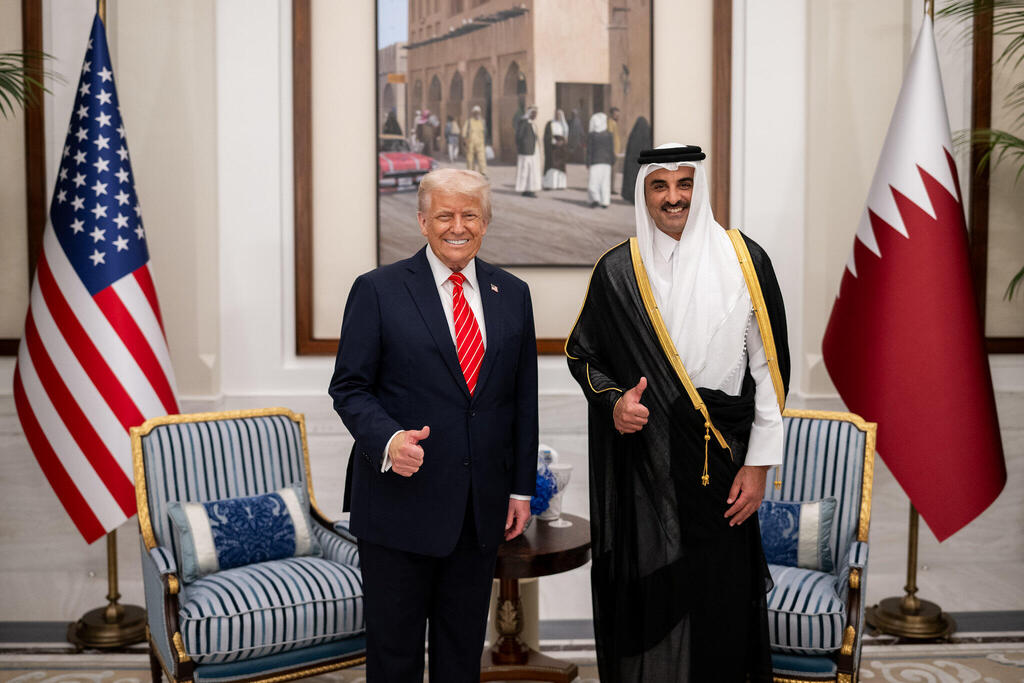 الرئيس دونالد ترامب مع أمير قطر الشيخ تميم بن حمد آل ثاني