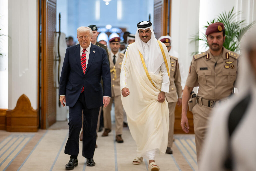 الرئيس دونالد ترامب مع أمير قطر الشيخ تميم بن حمد آل ثاني