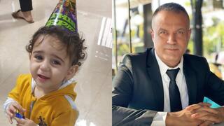 المحامي يوسف شعبان والطفل المرحوم ورد سموم