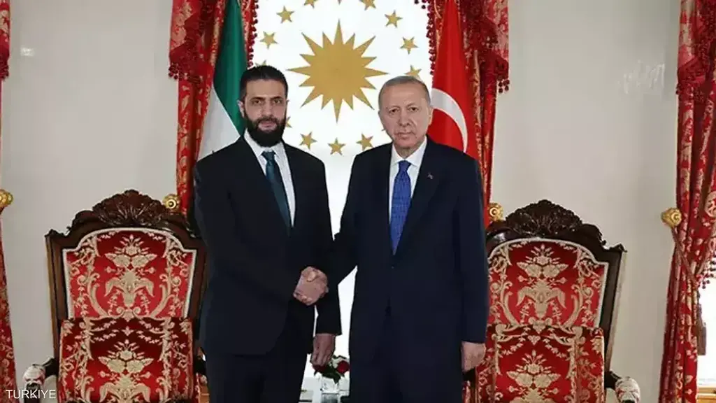 الرئيس التركي رجب طيب أردوغان والرئيس السوري محمد الشرع