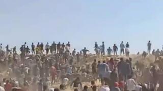 فوضى في مركز توزيع المعونات