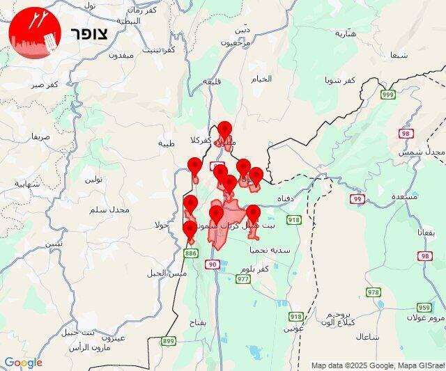 صافرات انذار في كريات شمونة والبلدات الحدودية في الشمال