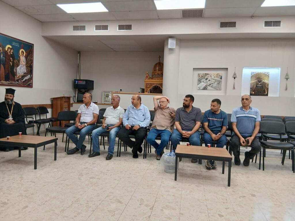 وفد من المتابعة يزور مجلس الطائفة الأرثوذكسية في الناصرة متضامنا