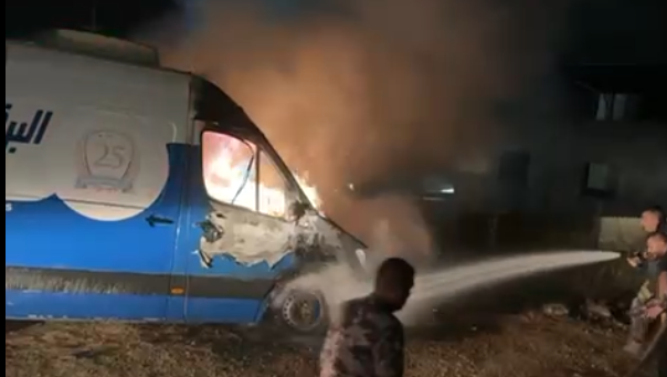 إحراق مركبات ومنزل في عطارة