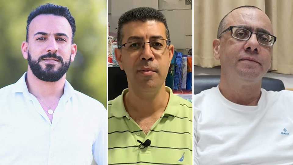 من اليمين: زياد فيصل، أحمد عبد الخالق، أمين أبو جبل (وفق البند 27 أ من قانون الحقوق الأدبية (2007)) من اليمين: زياد فيصل، أحمد عبد الخالق، أمين أبو جبل