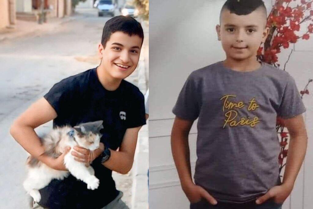 الفتيان محمد ساري علاونة (14 عاما) وعبد العزيز نوح مجارمة (14 عاما)