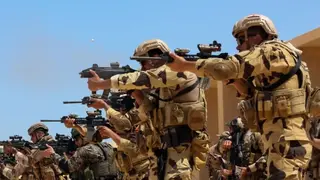جنود  خلال مناورة مشتركة بين مصر والولايات المتحدة