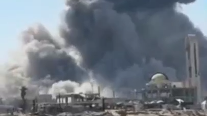 الجيش الإسرائيلي يقصف برج الكوثر السكني الشاهق في حي الرمال بمدينة غزة بعد تحذيره المسبق