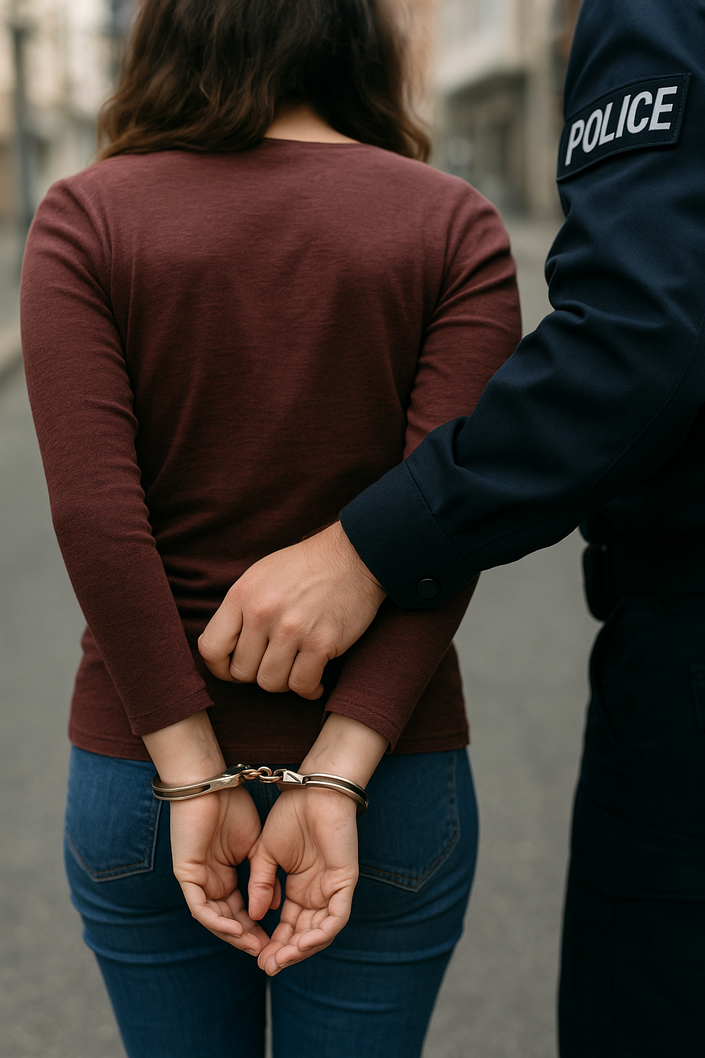 اعتقال سيدة 