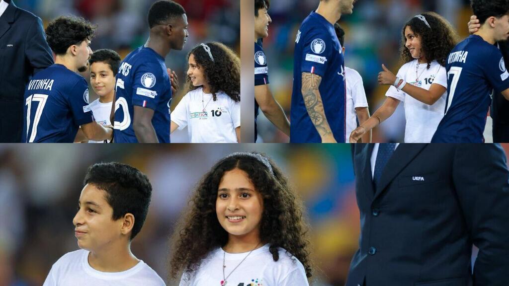اطفال فلسطينيين شاركوا في نهائي كأس السوبر