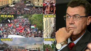 مظاهرات حاشدة في ايطاليا