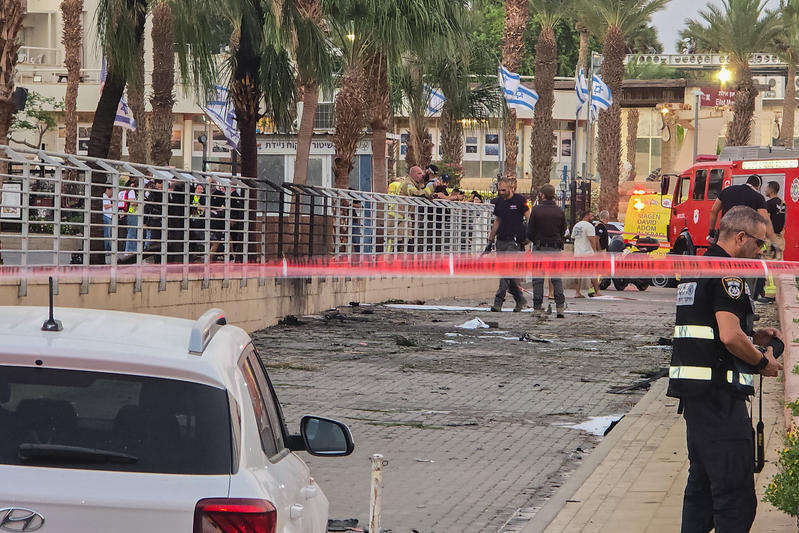 سقوط مسيّرة يمنيّة في إيلات ( Flash90) سقوط مسيّرة يمنيّة في إيلات