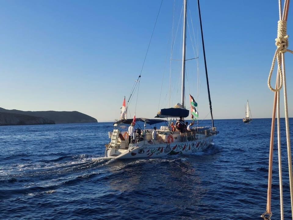 اسطول كسر الحصار عن غزة (منصة إكس)  اسطول كسر الحصار عن غزة