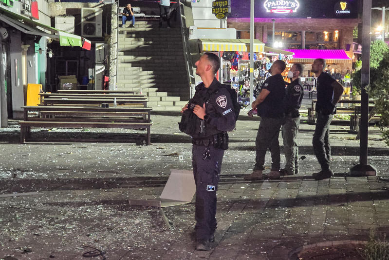 سقوط مسيّرة يمنيّة في إيلات ( Flash90) سقوط مسيّرة يمنيّة في إيلات