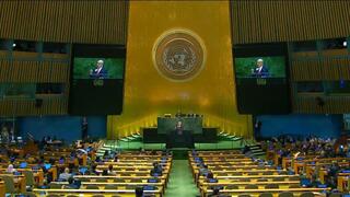 القاعة خالية من الحضور خلال خطاب نتنياهو