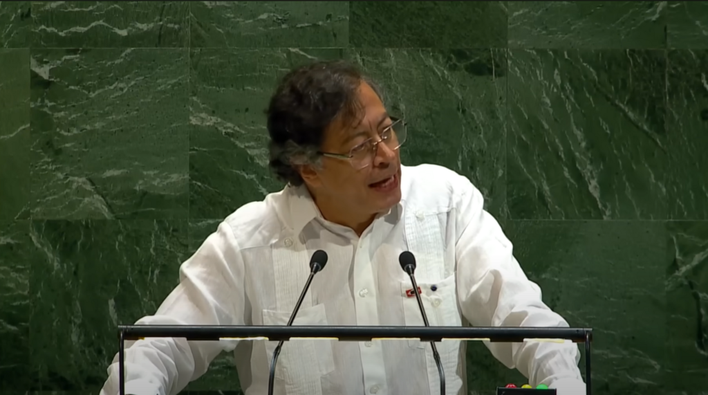 الرئيس الكولومبي غوستافو بيترو  (صورة شاشة)   الرئيس الكولومبي غوستافو بيترو