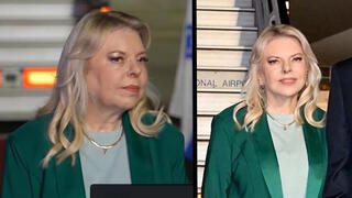 على اليسار سارة نتنياهو قبل التعديل بالفوتوشوب، وعلى اليمين بعد التعديل.