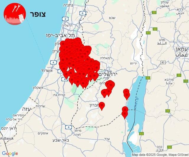 إطلاق صاروخ من اليمن واعتراضه بنجاح فوق القدس 