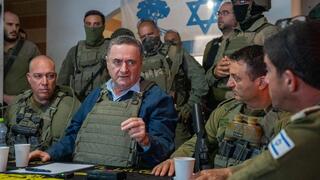 وزير الأمن الإسرائيلي يسرائيل كاتس في غزة  