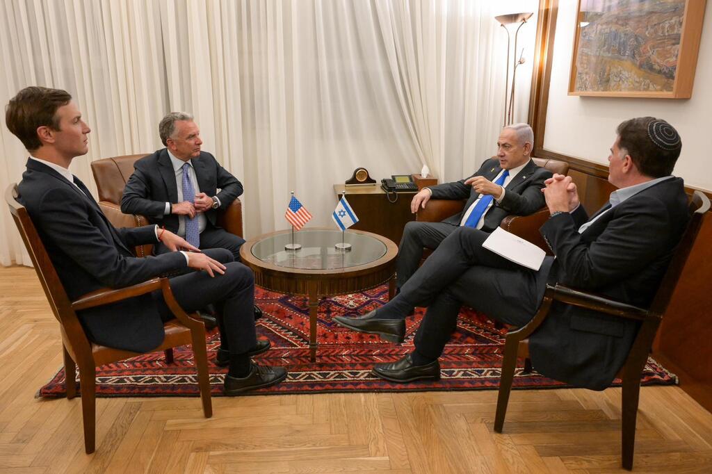 نتنياهو مع ويتكوف وكوشنر ودرمر (GPO) نتنياهو مع ويتكوف وكوشنر ودرمر