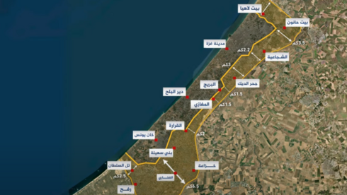 خط انسحاب الجيش من غزة المعلن