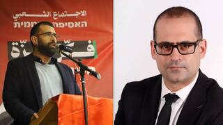 من اليمين: يحيى دهامشة وأمجد شبيطة