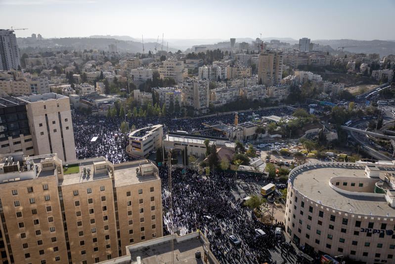 "مسيرة المليون" للحريديم (Flash90)   "مسيرة المليون" للحريديم