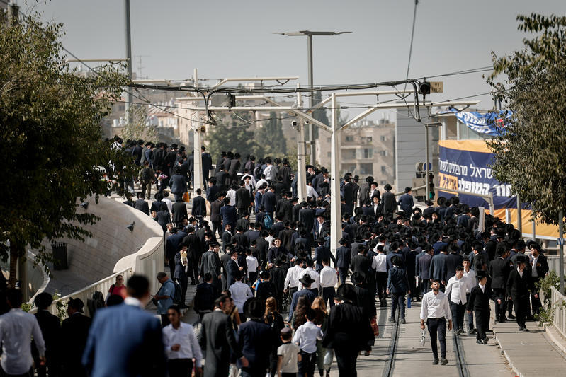 "مسيرة المليون" للحريديم (Flash90)   "مسيرة المليون" للحريديم