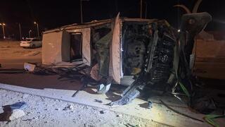 انقلاب سيارة قرب ديمونا