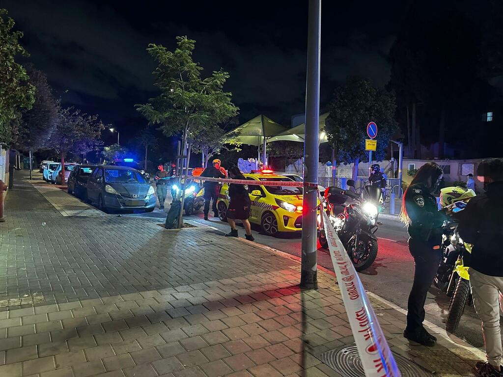 من موقع جريمة الطعن في تل أبيب (نجمة داوود الحمراء ) يافا- تل أبيب: إصابة في جريمة عنف