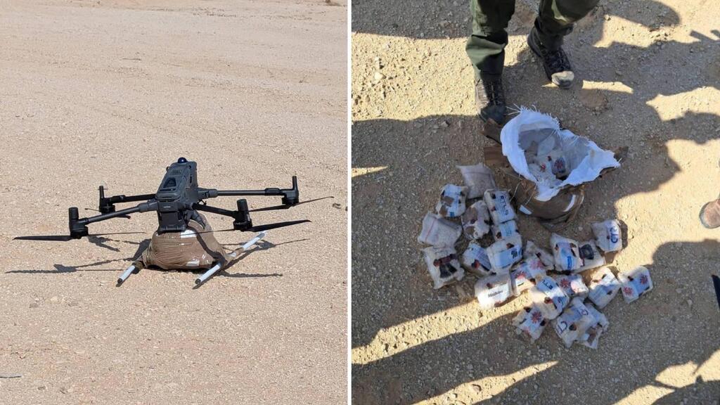 حرس الحدود يحبط عملية تهريب كمية كبيرة من المخدرات عبر مسيّرة من الحدود الأردنية الى داخل الأراضي الإسرائيلية