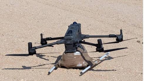 حرس الحدود يحبط عملية تهريب كمية كبيرة من المخدرات عبر مسيّرة من الحدود الأردنية الى داخل الأراضي الإسرائيلية