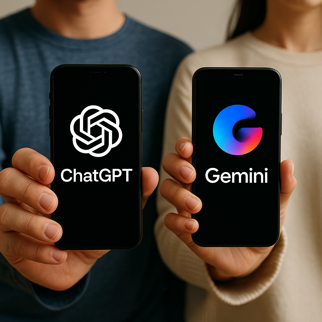  بين ChatGPT وgemini: منافسة شرسة تهز سوق الذكاء الاصطناعي