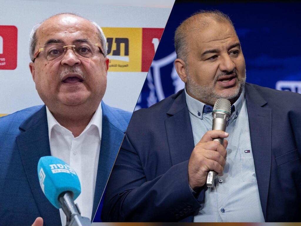 منصور عباس وأحمد الطيبي ، هل ستشهد الساحة السياسية تحالفًا جديدًا؟ (Flash90) منصور عباس وأحمد الطيبي
