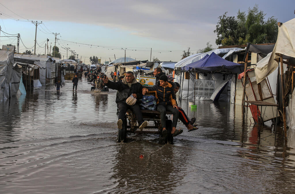 الأمطار والسيول في غزة (Flash90) الأمطار في غزة