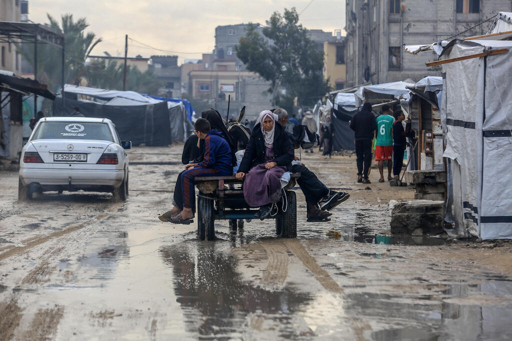 الأمطار في غزة (Flash90) الأمطار في غزة