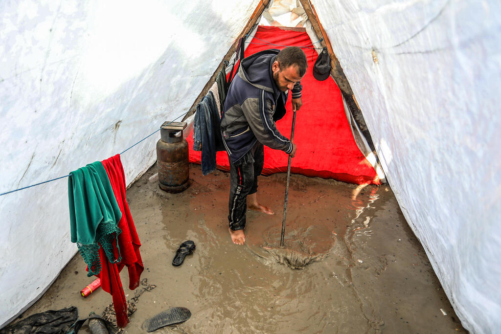 الأمطار في غزة (Flash90) الأمطار في غزة