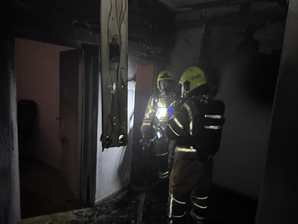 حريق في مبنى المجلس المحلي شِبلي – أم الغنم (تصوير: سلطة الاطفاء) حريق في مبنى المجلس المحلي شِبلي – أم الغنم