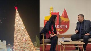 اضاءة شجرة الميلاد في الناصرة باحتفال مقتضب