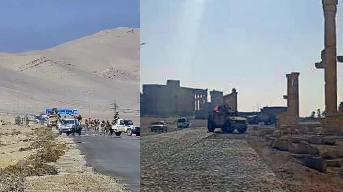 صور متداولة لموقع الهجوم في تدمر