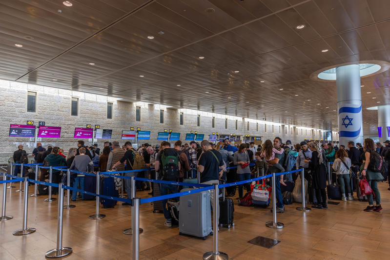 مطار بن غوريون ( Yossi Aloni/Flash90) مطار بن غوريون
