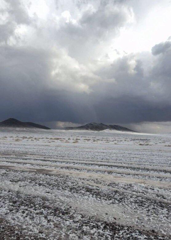 في السعودية: ثلوج نادرة تكسو جبال تبوك وحائل وجبل اللوز يتزين بحلة بيضاء ساحرة