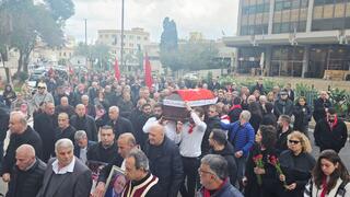 حيفا: مشاركة حاشدة في جنازة الراحل عصام مخّول رئيس الجبهة الديمقراطية