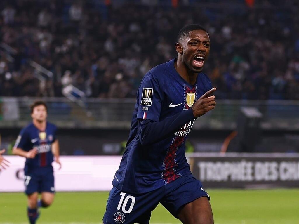 ديمبلي وباريس سان جيرمان ينتزعان السوبر الفرنسي (نادي باريس سان جيرمان - الصفحة الرسمية) ديمبلي وباريس سان جيرمان ينتزعان السوبر الفرنسي