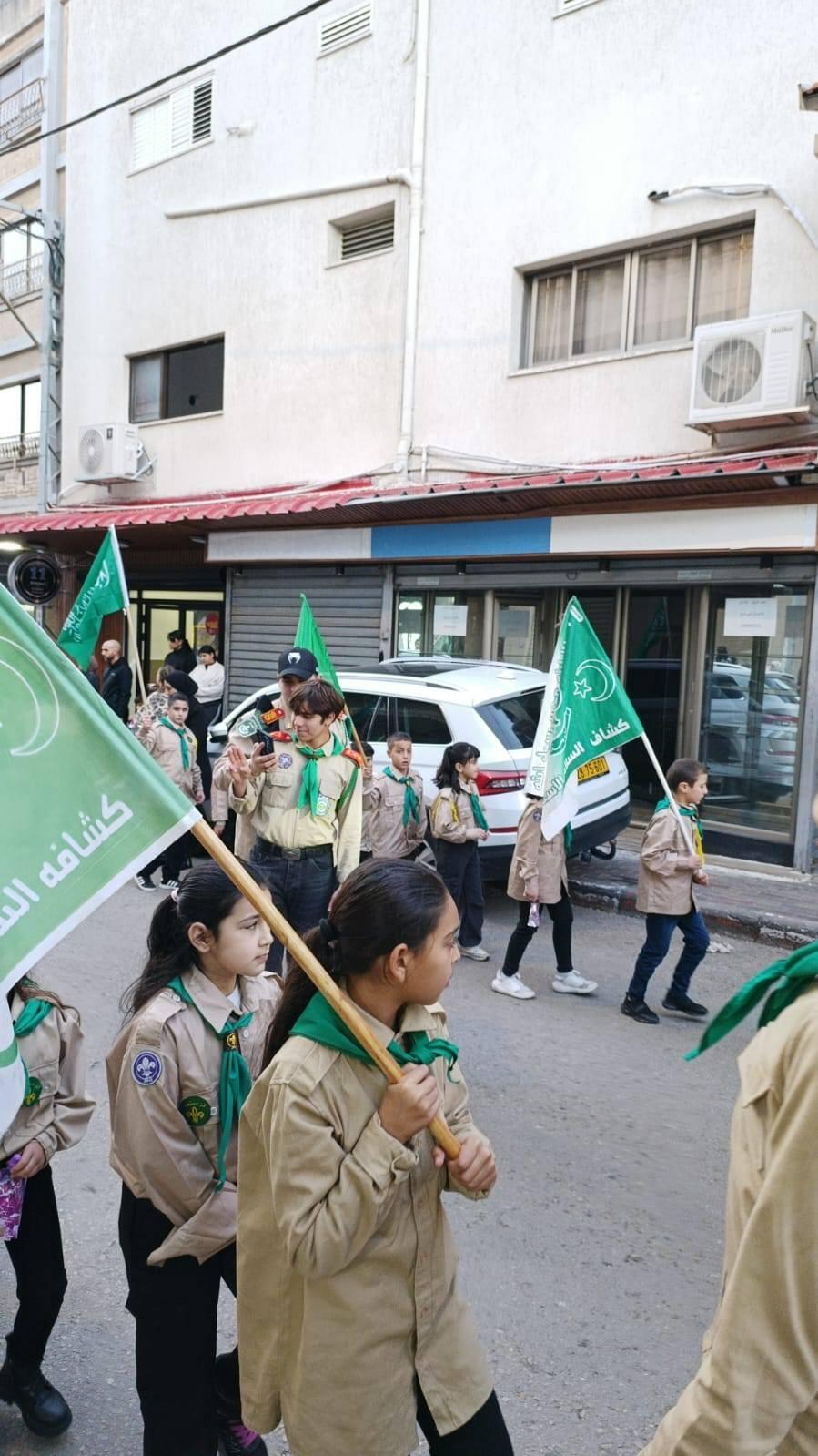 مسيرة كشفية في الحي الشرقي بالناصرة إحياءً لذكرى الإسراء والمعراج