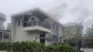 حريق في مبنى سكني بكفر قرع