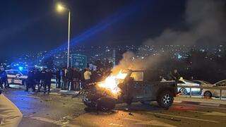 انفجار مركبة في وادي عارة