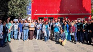 الطواقم الطبية في مستشفيي "رمبام" و "مئير" تنضم ليوم التشويش الذي بادر له حراك نقف معا